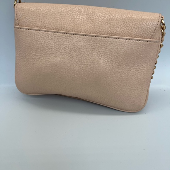 Tory Burch Pebbled Leather Chain Shoulder Bag in Blush - Picture 5 of 9